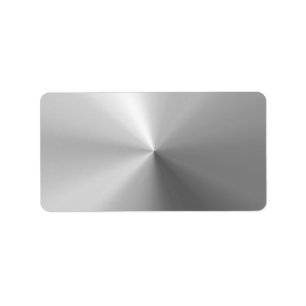 Circular Brushed Aluminium Textured Label