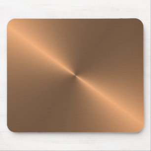 circular brushed copper mouse mat