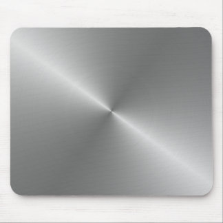 circular brushed steel mouse mat