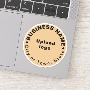 Circular Business Brand Texts on Light Brown Vinyl