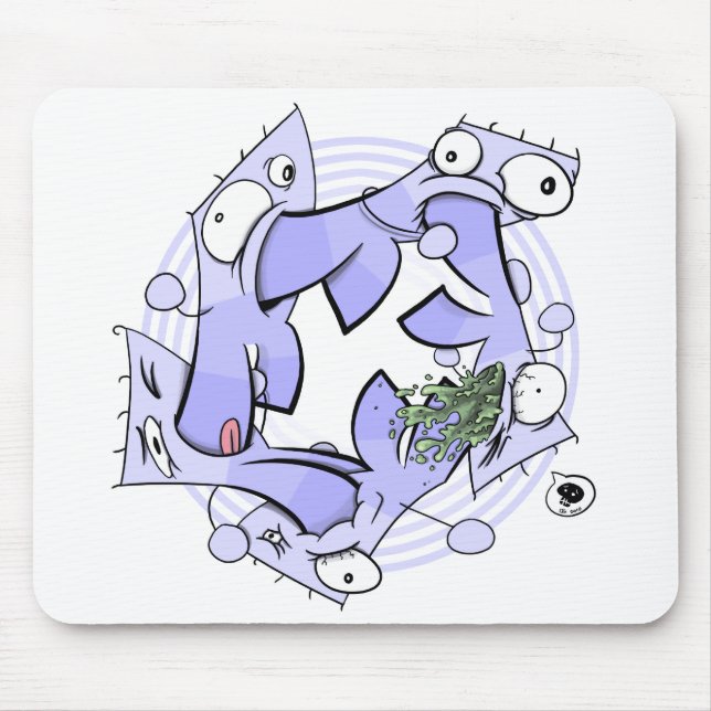 Circular Cannibalism Mouse Mat (Front)