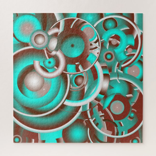 Circular Celestial Concentric Circles Jigsaw Puzzle (Vertical)