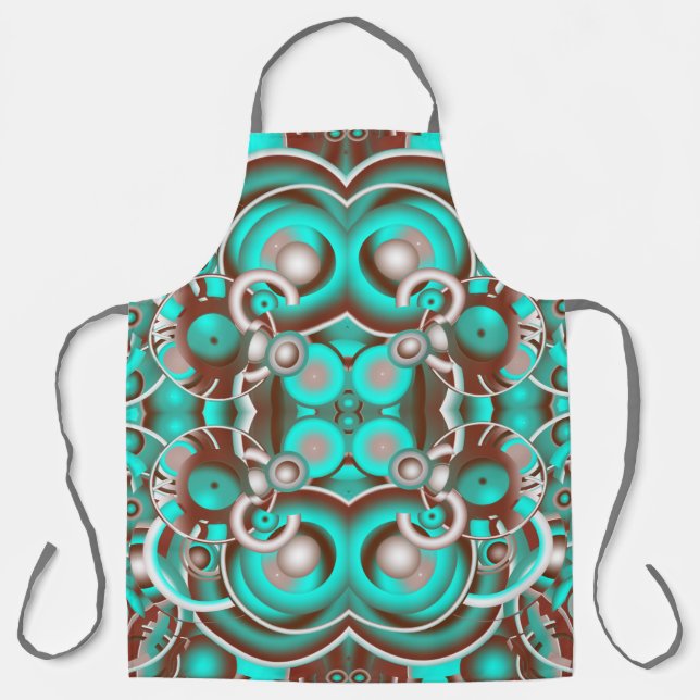 Circular Celestial Concentric Circles Pattern Apron (Front)