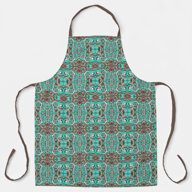 Circular Celestial Concentric Circles Patterned Apron (Front)
