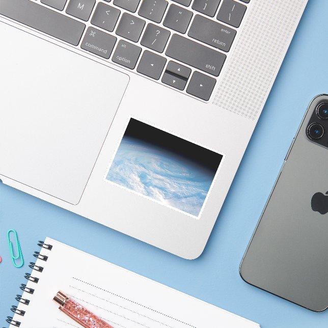 Circular Cloud Formation Over South Pacific Ocean. (Laptop w/ iPhone)