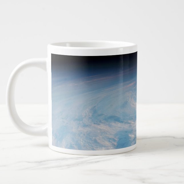 Circular Cloud Formation Over South Pacific Ocean. Large Coffee Mug (Left)