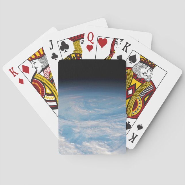 Circular Cloud Formation Over South Pacific Ocean. Playing Cards (Back)