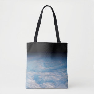 Circular Cloud Formation Over South Pacific Ocean. Tote Bag