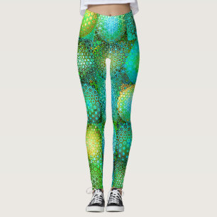 Circular Colorful Shapes Mosaic Leggings