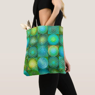 Circular Colorful Shapes Mosaic Tote Bag