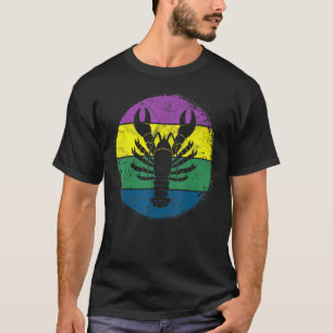 Circular Crawfish Silhouette Crab Mardi Gras Masqu T-Shirt