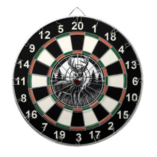 Circular Deer with Forest Target Dartboard