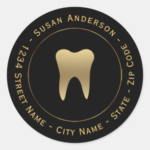 Circular Dental Return Address Label