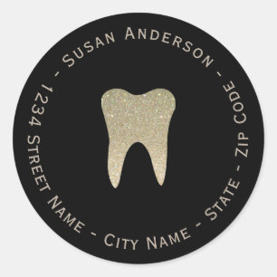 Circular Dental Return Address Label