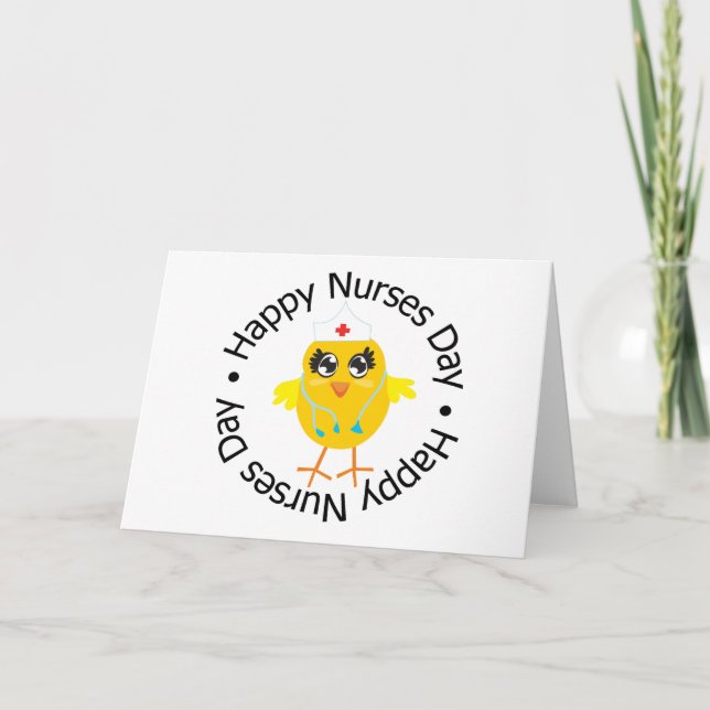 Circular Design Happy Nurses Day Card (Front)