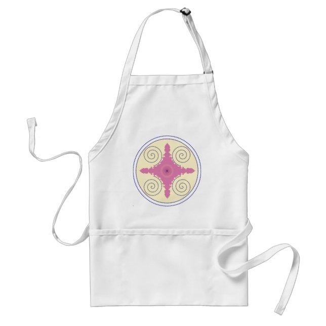 Circular Design Motif Template for Custom Text Standard Apron (Front)