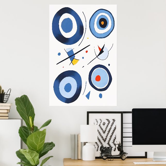 Circular Dimension Dance Abstract Poster (Home Office)
