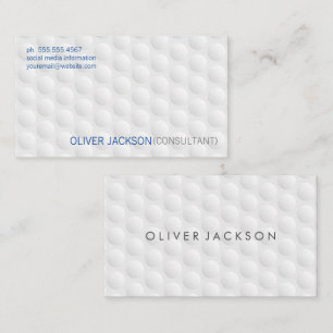 Circular Dimples   Simple White Pattern Business Card