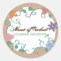 Circular Flower Label