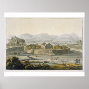 Circular fortress of Cannar, Peru, from 'Le Costum Poster