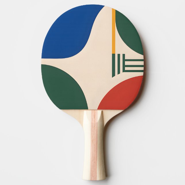 Circular Geometry Abstract Ping Pong Paddle (Back)