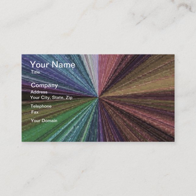 Circular Gradient Earthy Rainbow Business Card (Front)