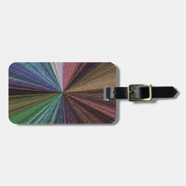 Circular Gradient Earthy Rainbow Luggage Tag (Front Horizontal)