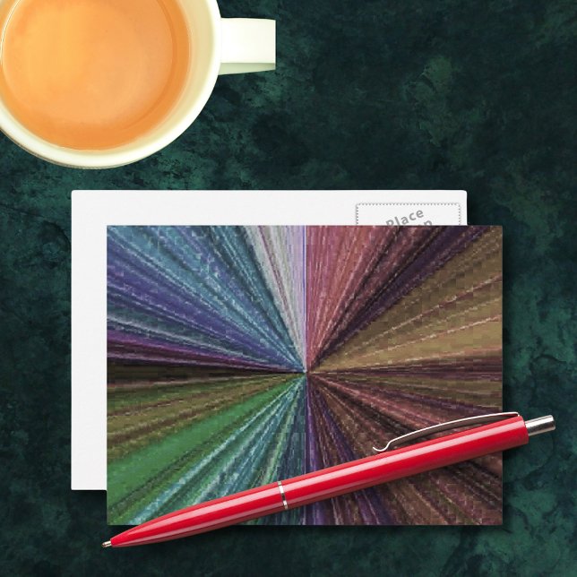 Circular Gradient Earthy Rainbow Postcard (Circular Gradient Earthy Rainbow Postcard)
