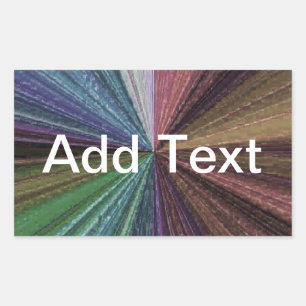 Circular Gradient Earthy Rainbow Rectangular Sticker