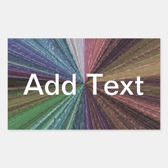 Circular Gradient Earthy Rainbow Rectangular Sticker (Front)