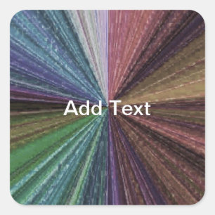 Circular Gradient Earthy Rainbow Square Sticker