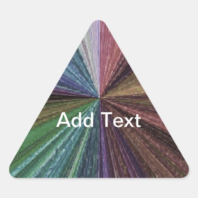 Circular Gradient Earthy Rainbow Triangle Sticker (Front)