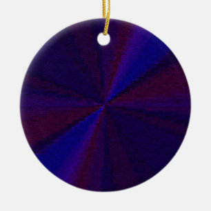 Circular Gradient Patchwork Blue to Purple Ceramic Tree Decoration