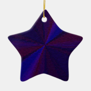 Circular Gradient Patchwork Blue to Purple Ceramic Tree Decoration