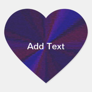 Circular Gradient Patchwork Blue to Purple Heart Sticker