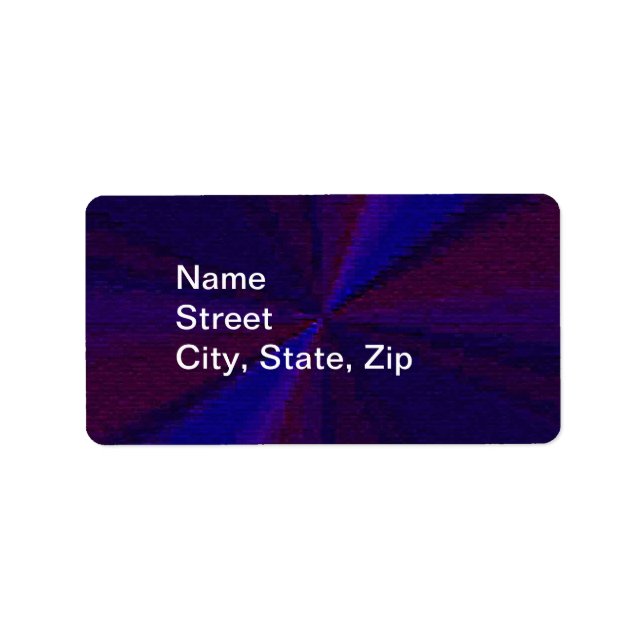 Circular Gradient Patchwork Blue to Purple Label (Front)