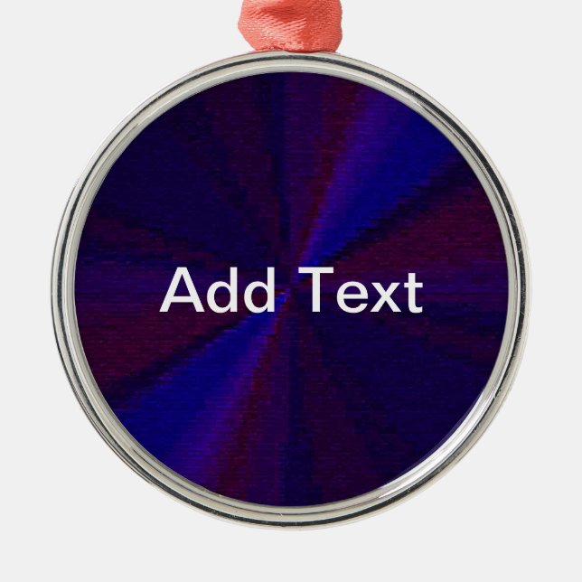 Circular Gradient Patchwork Blue to Purple Metal Tree Decoration (Front)