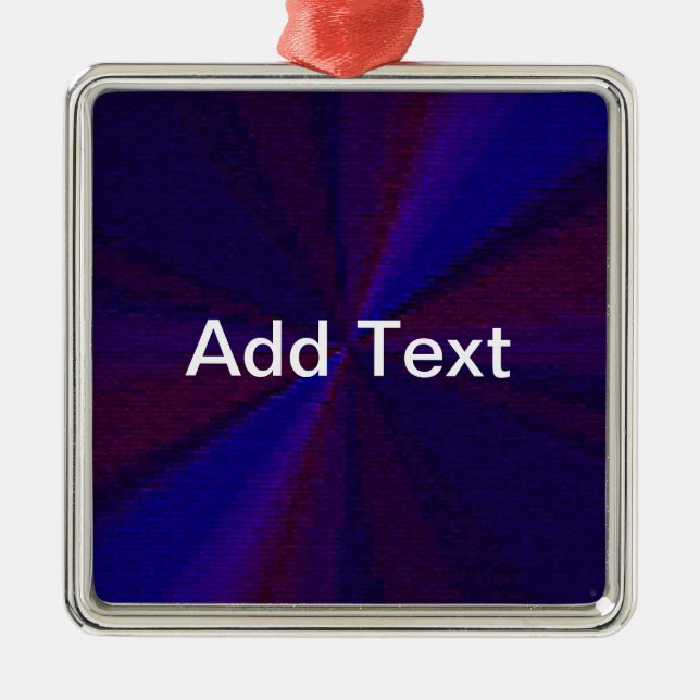 Circular Gradient Patchwork Blue to Purple Metal Tree Decoration (Front)