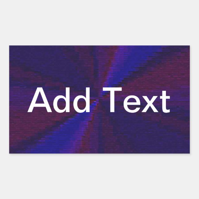 Circular Gradient Patchwork Blue to Purple Rectangular Sticker (Front)