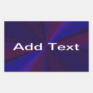 Circular Gradient Patchwork Blue to Purple Rectangular Sticker