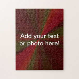 Circular Gradient Patchwork Red to Green Jigsaw Puzzle