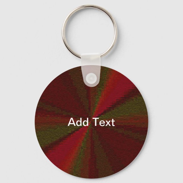 Circular Gradient Patchwork Red to Green Key Ring (Front)