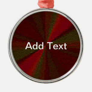 Circular Gradient Patchwork Red to Green Metal Tree Decoration