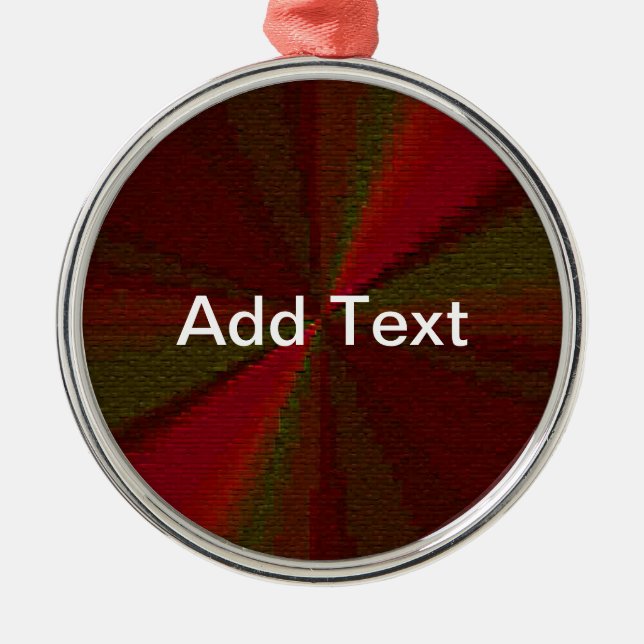 Circular Gradient Patchwork Red to Green Metal Tree Decoration (Front)