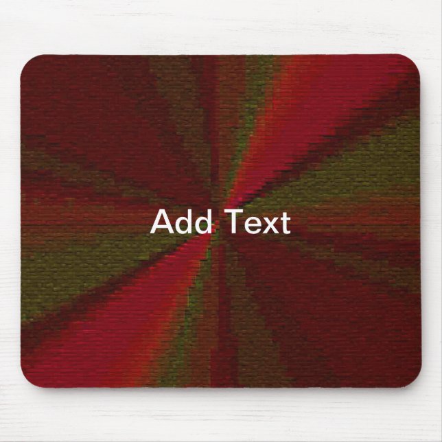 Circular Gradient Patchwork Red to Green Mouse Mat (Front)