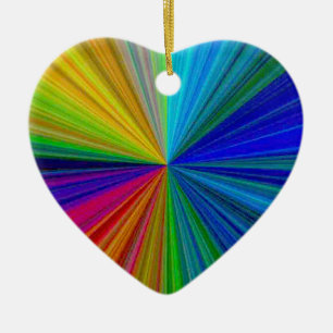 Circular Gradient Rainbow Ceramic Tree Decoration