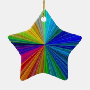 Circular Gradient Rainbow Ceramic Tree Decoration