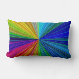 Circular Gradient Rainbow Lumbar Cushion