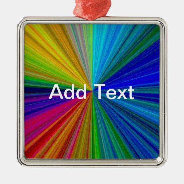 Circular Gradient Rainbow Metal Tree Decoration (Front)