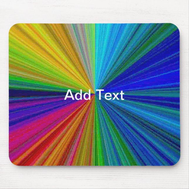 Circular Gradient Rainbow Mouse Mat (Front)